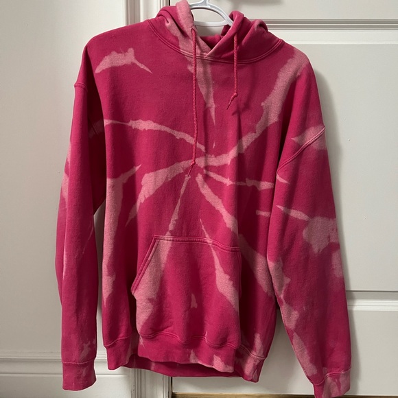 Custom Gildan Heavy Blend Pink Tie Dye Hoodie - Picture 1 of 3